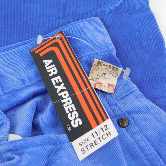 Air Express Women Blue 5 Pockets Cotton Blend Corduroy Pants Size 11/12 New VTG - Picture 7 of 9
